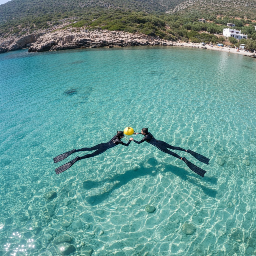 Kaş limanında ilk gün tanışma ve ekipman provası